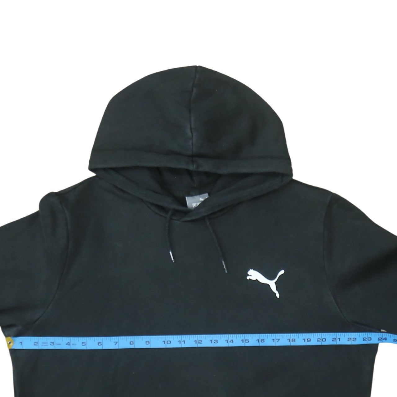 Puma Men's Black Pullover Hoodie L Logo Sports Fleece