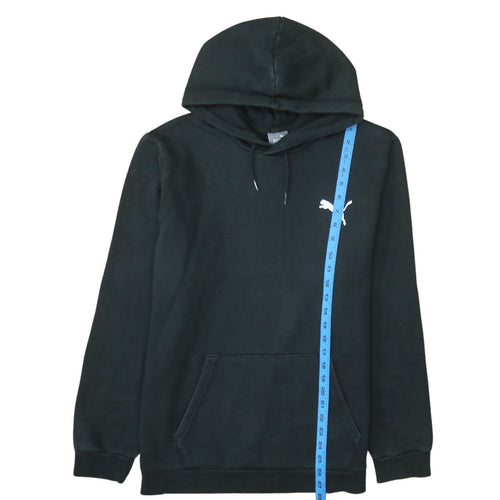 Puma Men's Black Pullover Hoodie L Logo Sports Fleece