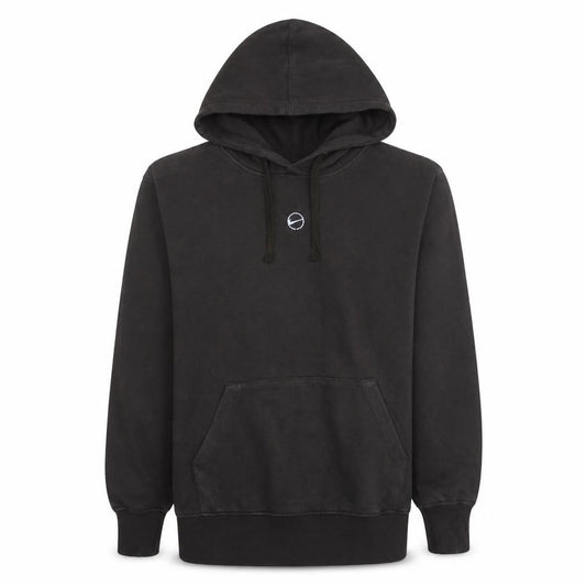 Front view of Nike Men's Black Small Loose Fit Pullover Hoodie