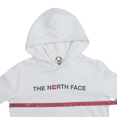 The North Face Boys White Cotton Pullover Hoodie Size L Youth