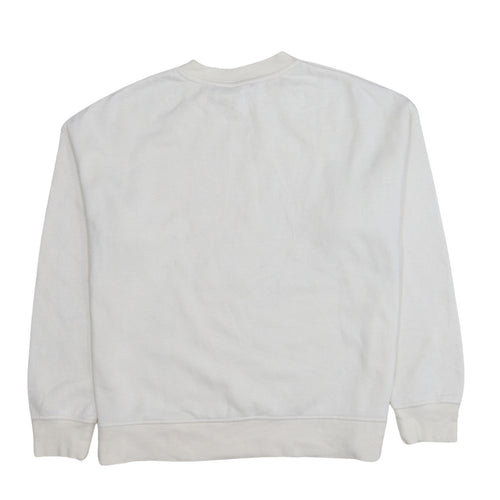 Disney Women White Mickey Mouse Graphic Pullover Sweatshirt Size M 12/14