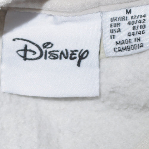 Disney Women White Mickey Mouse Graphic Pullover Sweatshirt Size M 12/14