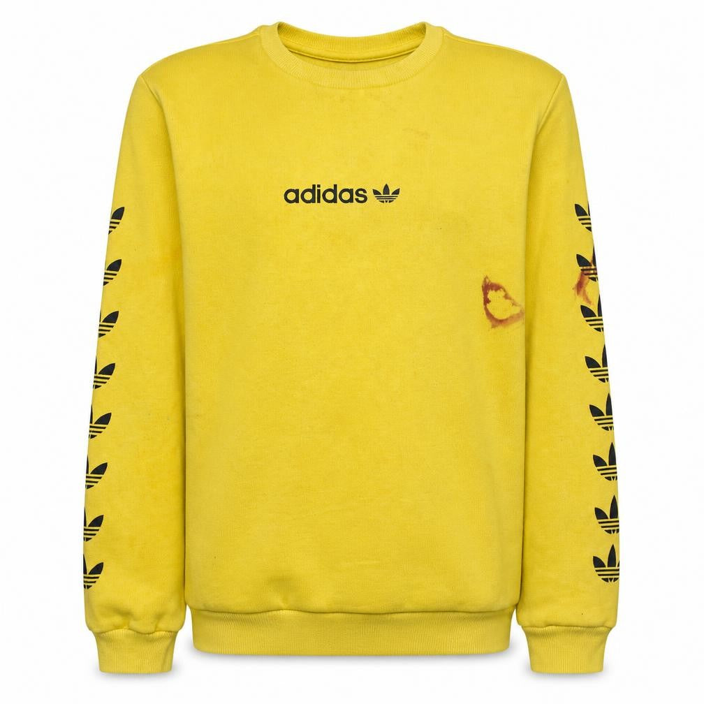 Adidas Boys Yellow Crew Neck Logo Sweatshirt Size 11-12 Years