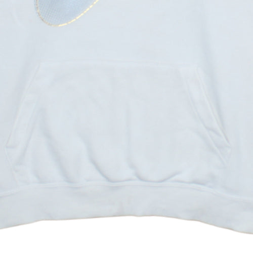 Nike Womens White Hoodie Medium Pullover Drawstring Sweatshirt