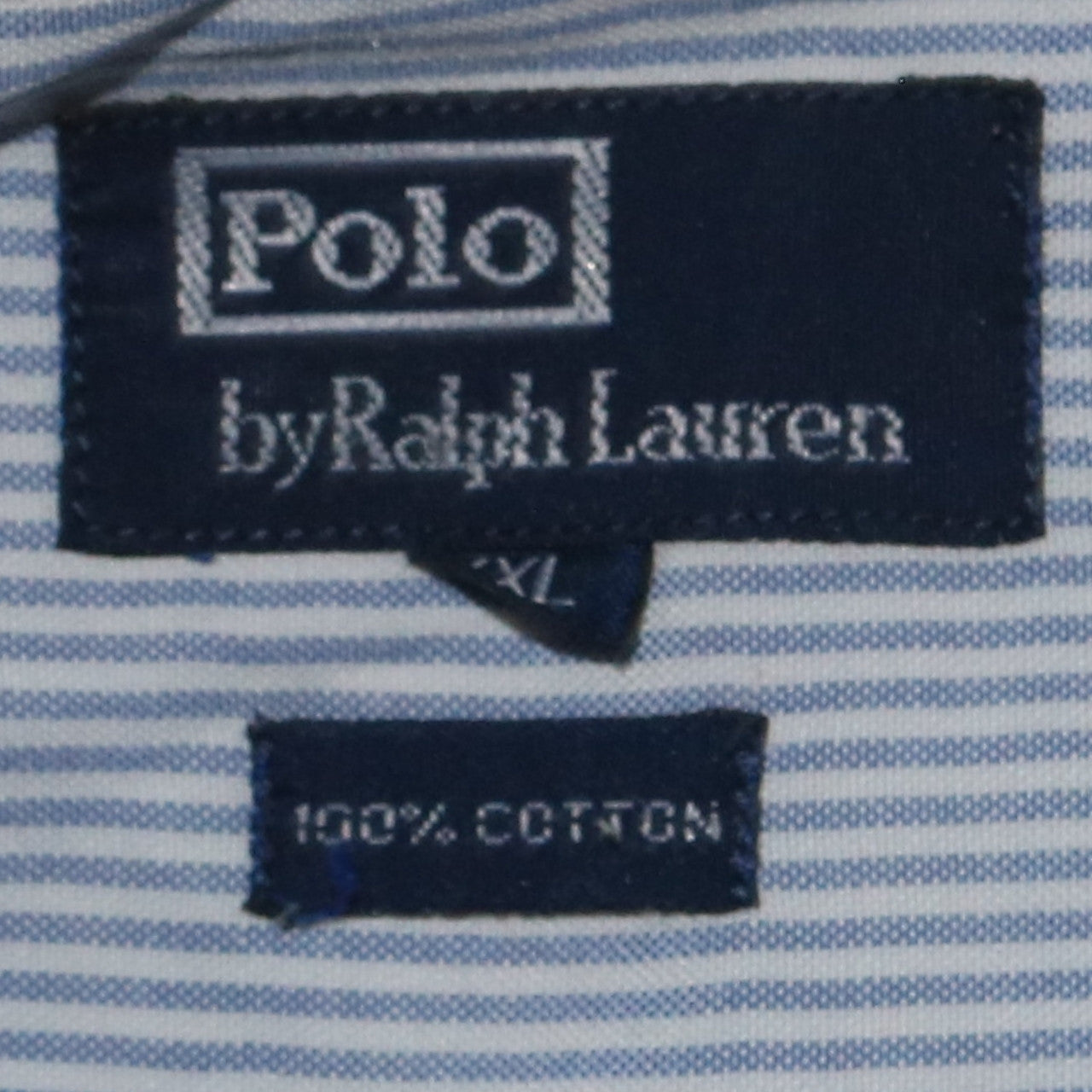 Polo Ralph Lauren Men's Blue White XL Striped Long Sleeve Shirt