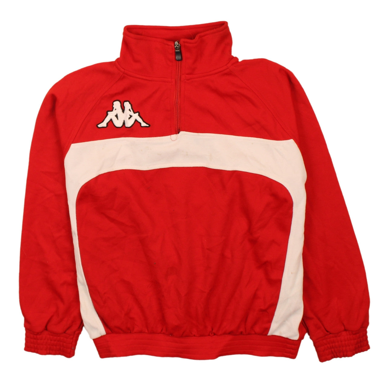 Kappa Boys Red 1/4 Zip Colourblock Sports Sweatshirt Size 152cm