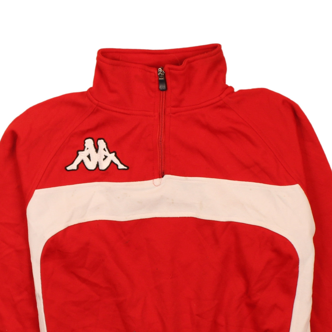 Kappa Boys Red 1/4 Zip Colourblock Sports Sweatshirt Size 152cm