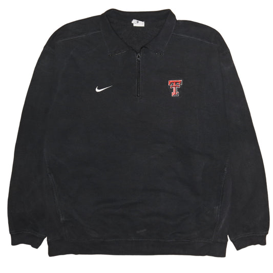 Nike Men's Black XL 1/4 Zip Embroidered College Sweatshirt
