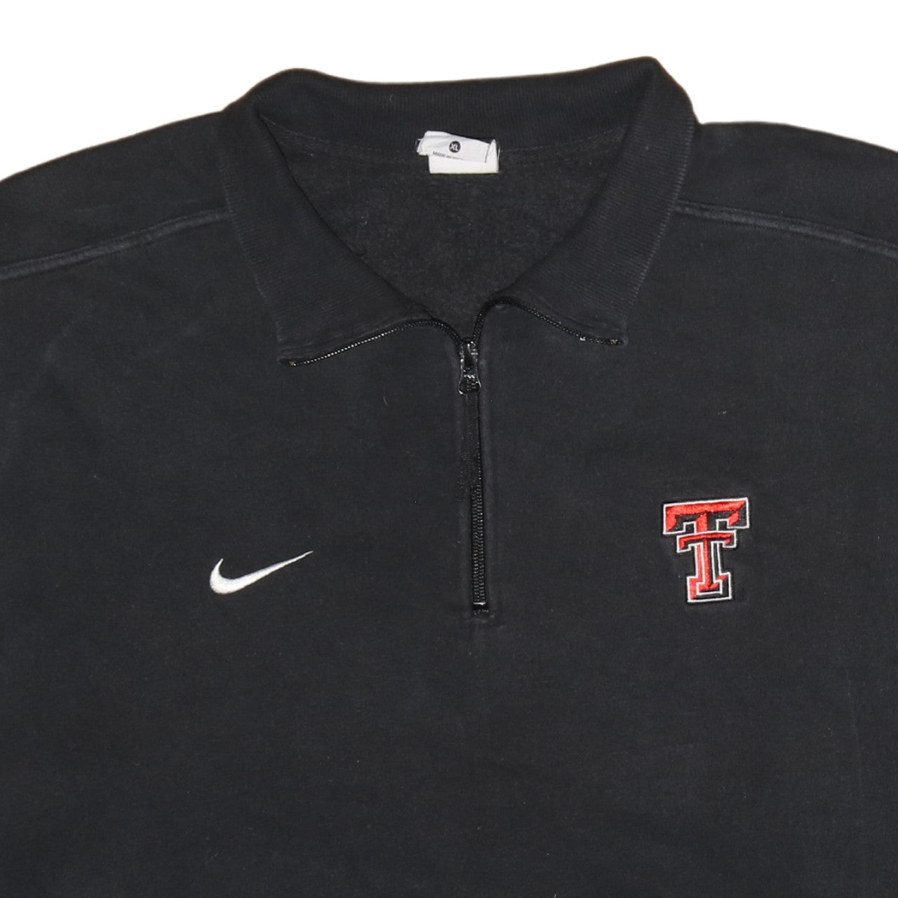 Nike Men's Black XL 1/4 Zip Embroidered College Sweatshirt