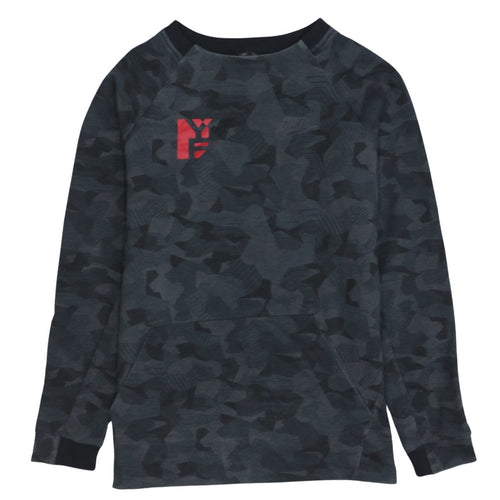 Nike Men's Grey Camouflage Pullover Sweatshirt L Sports Style