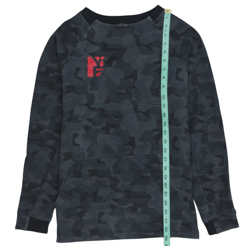 Nike Men's Grey Camouflage Pullover Sweatshirt L Sports Style