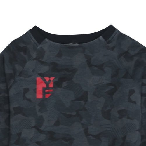 Nike Men's Grey Camouflage Pullover Sweatshirt L Sports Style