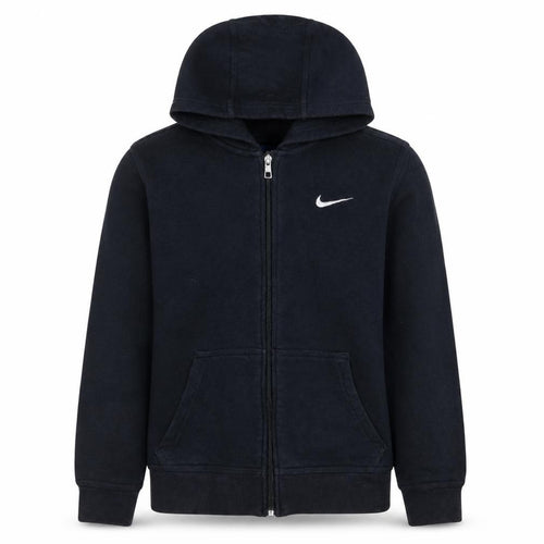Nike Boys Black Full Zip Hoodie 12-13 Years Hooded Fleece Sweatshirt