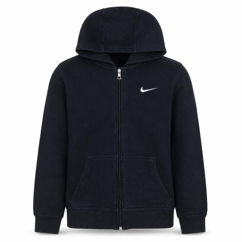 Nike Boys Black Full Zip Hoodie 12-13 Years Hooded Fleece Sweatshirt