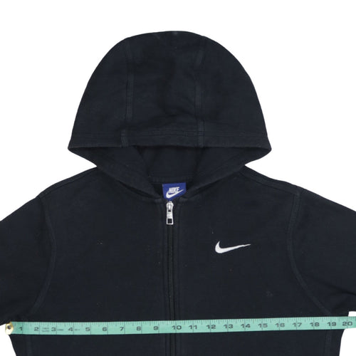 Nike Boys Black Full Zip Hoodie 12-13 Years Hooded Fleece Sweatshirt