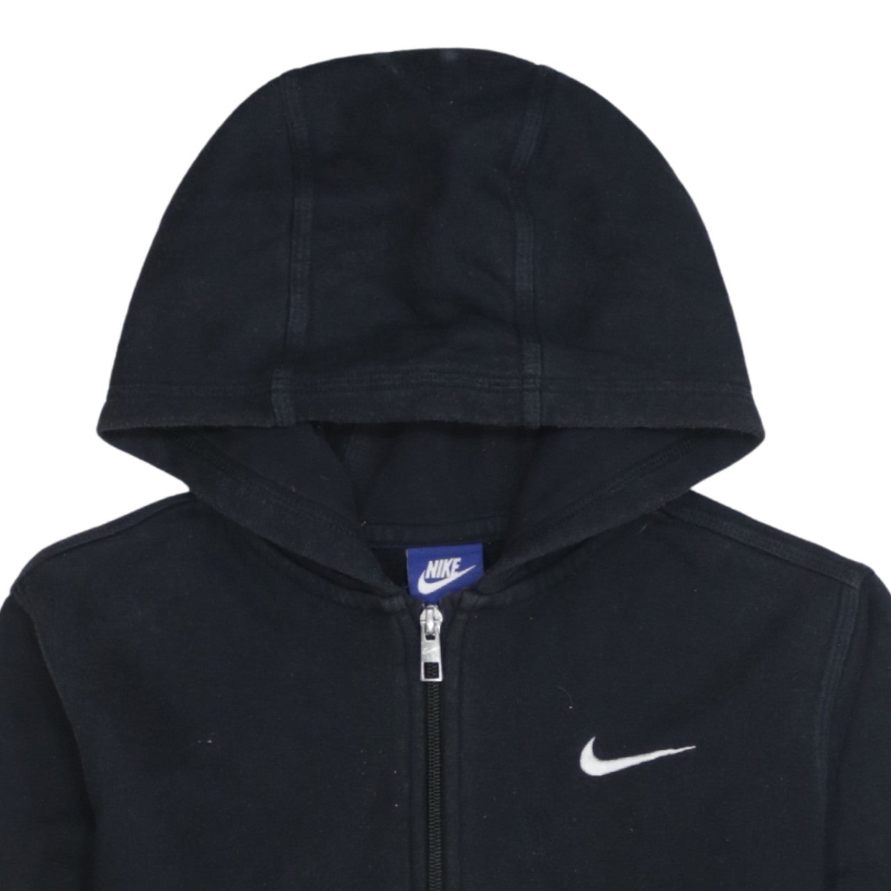 Nike Boys Black Full Zip Hoodie 12-13 Years Hooded Fleece Sweatshirt