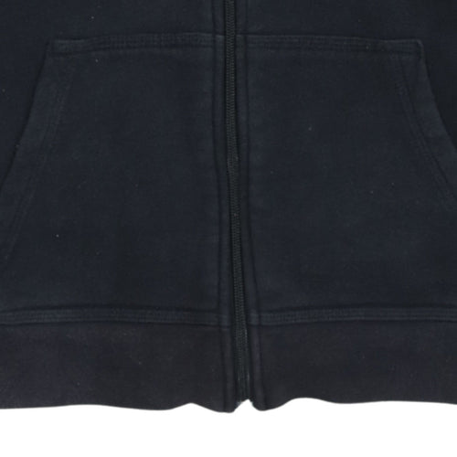 Nike Boys Black Full Zip Hoodie 12-13 Years Hooded Fleece Sweatshirt