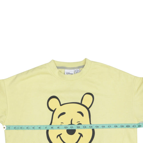 Disney Women Yellow Winnie the Pooh Hunny Sweatshirt Size S