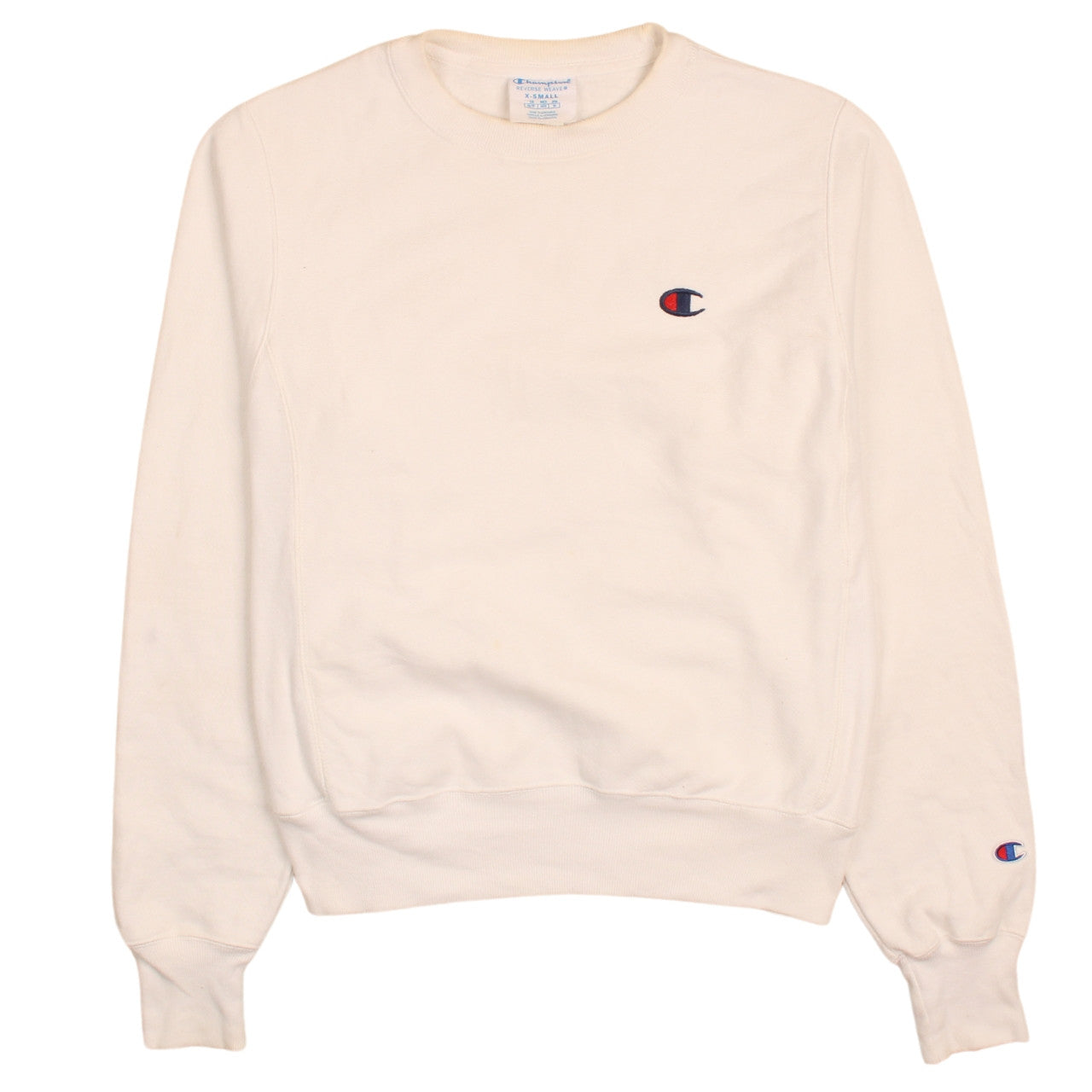 Champion Womens Ivory XS Reverse Weave Pullover Sweatshirt
