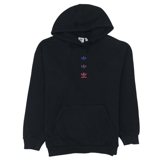 Adidas Womens Black XS Pullover Hoodie with Gradient Trefoil Logo