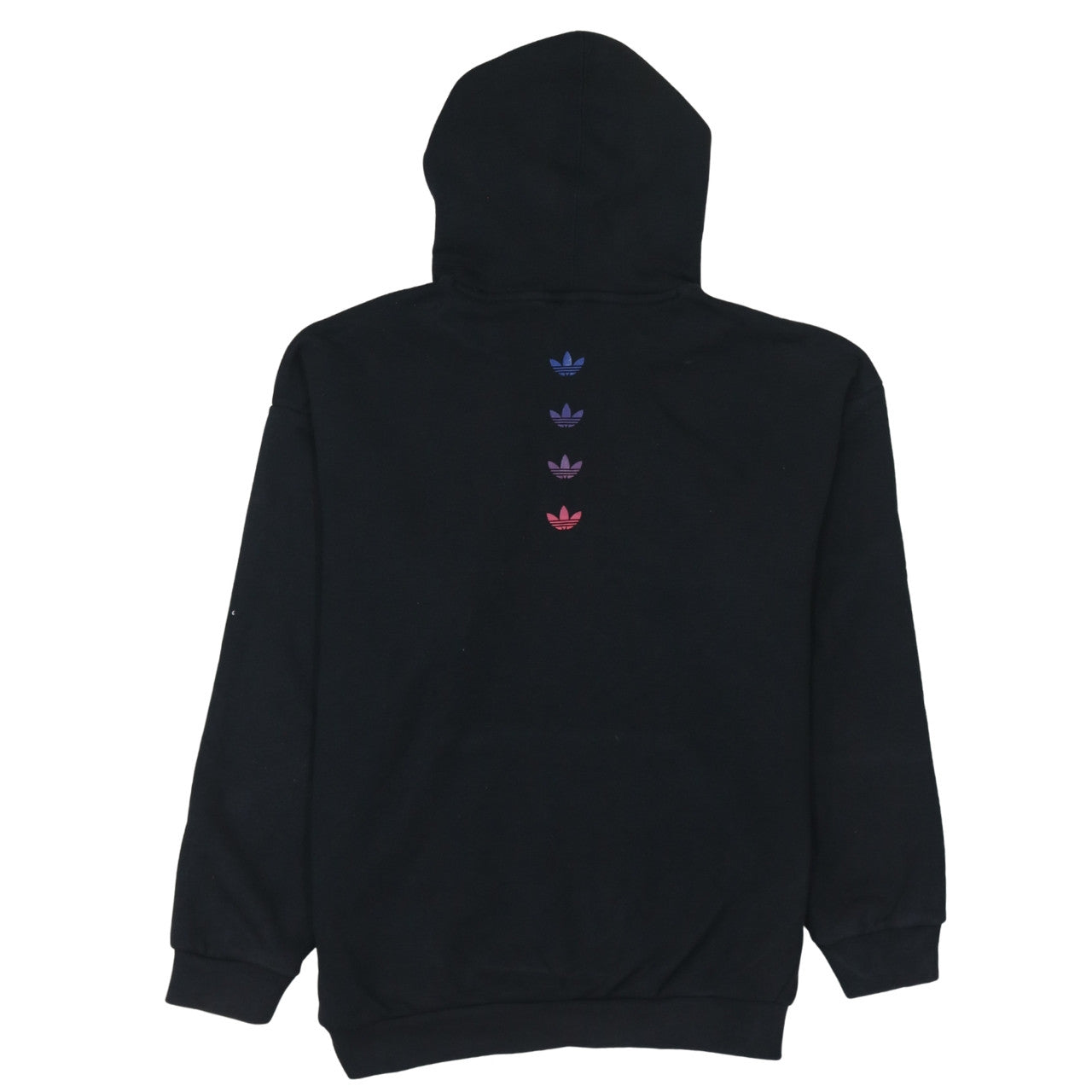 Adidas Womens Black XS Pullover Hoodie with Gradient Trefoil Logo