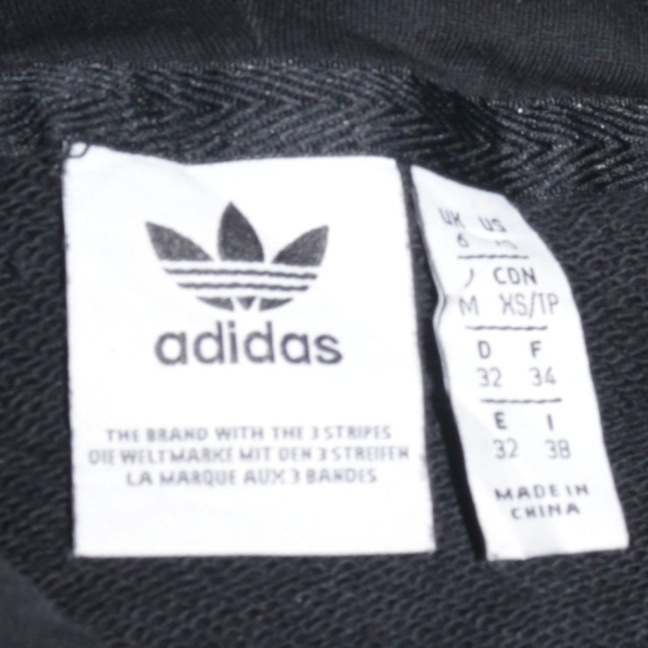 Adidas Womens Black XS Pullover Hoodie with Gradient Trefoil Logo