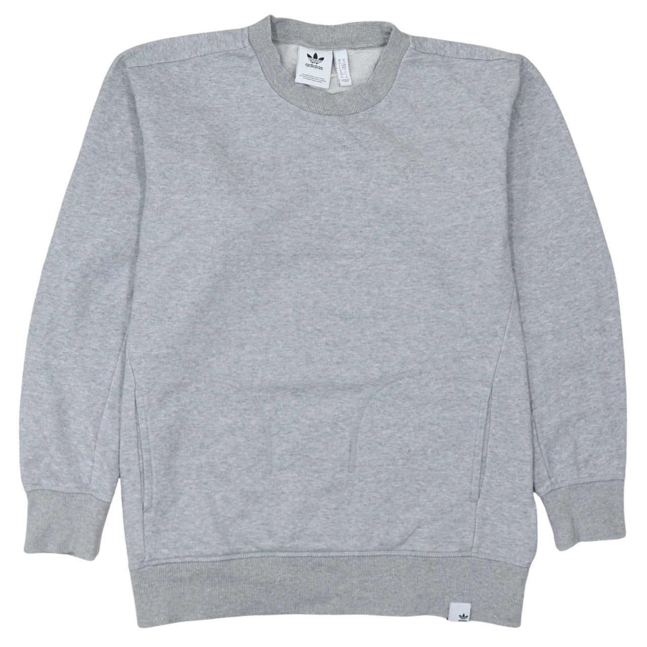 Adidas Mens Grey Crew Neck Pullover Sweatshirt Size M