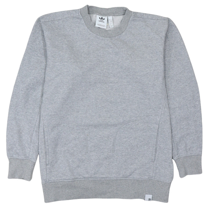 Adidas Mens Grey Crew Neck Pullover Sweatshirt Size M