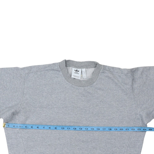 Adidas Mens Grey Crew Neck Pullover Sweatshirt Size M