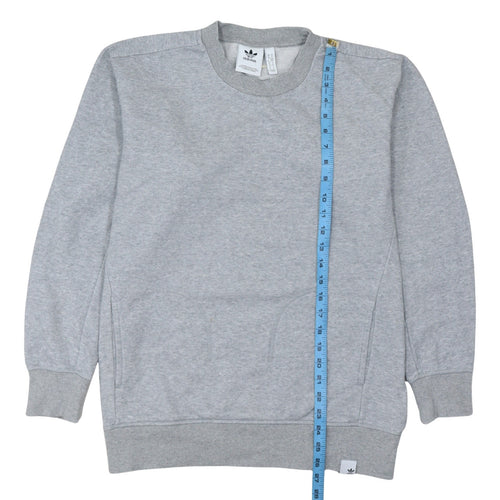 Adidas Mens Grey Crew Neck Pullover Sweatshirt Size M