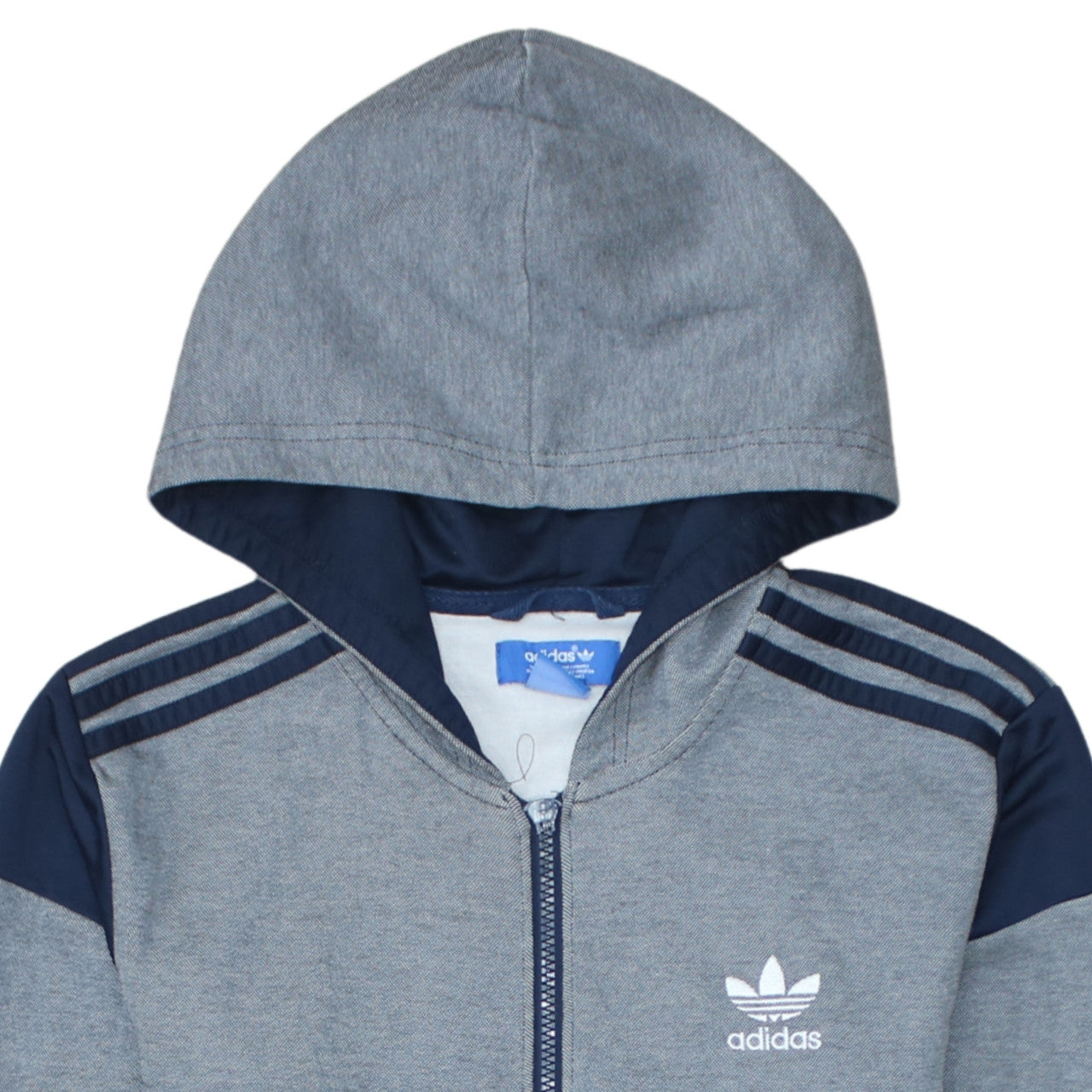 Adidas Men’s Grey Full Zip Hoodie Small Regular Fit Sports Style