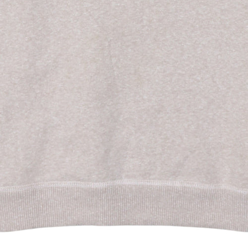 Tommy Hilfiger Denim Womens Beige XS Sequin Logo Pullover Sweatshirt