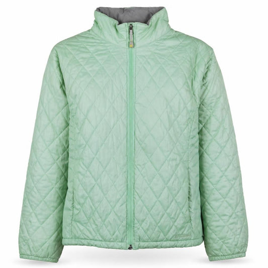Front view of L.L.Bean Women's Green Quilted Polyester Jacket, size L