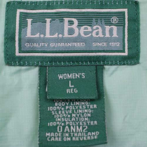 L.L.Bean Women's Green Quilted Polyester Jacket Size L