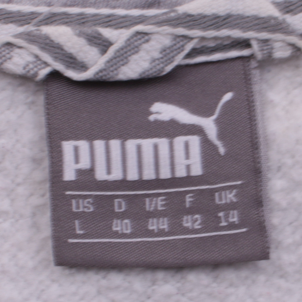 Puma Women's Grey Full Zip Hoodie Size 14 L Hooded Sweatshirt