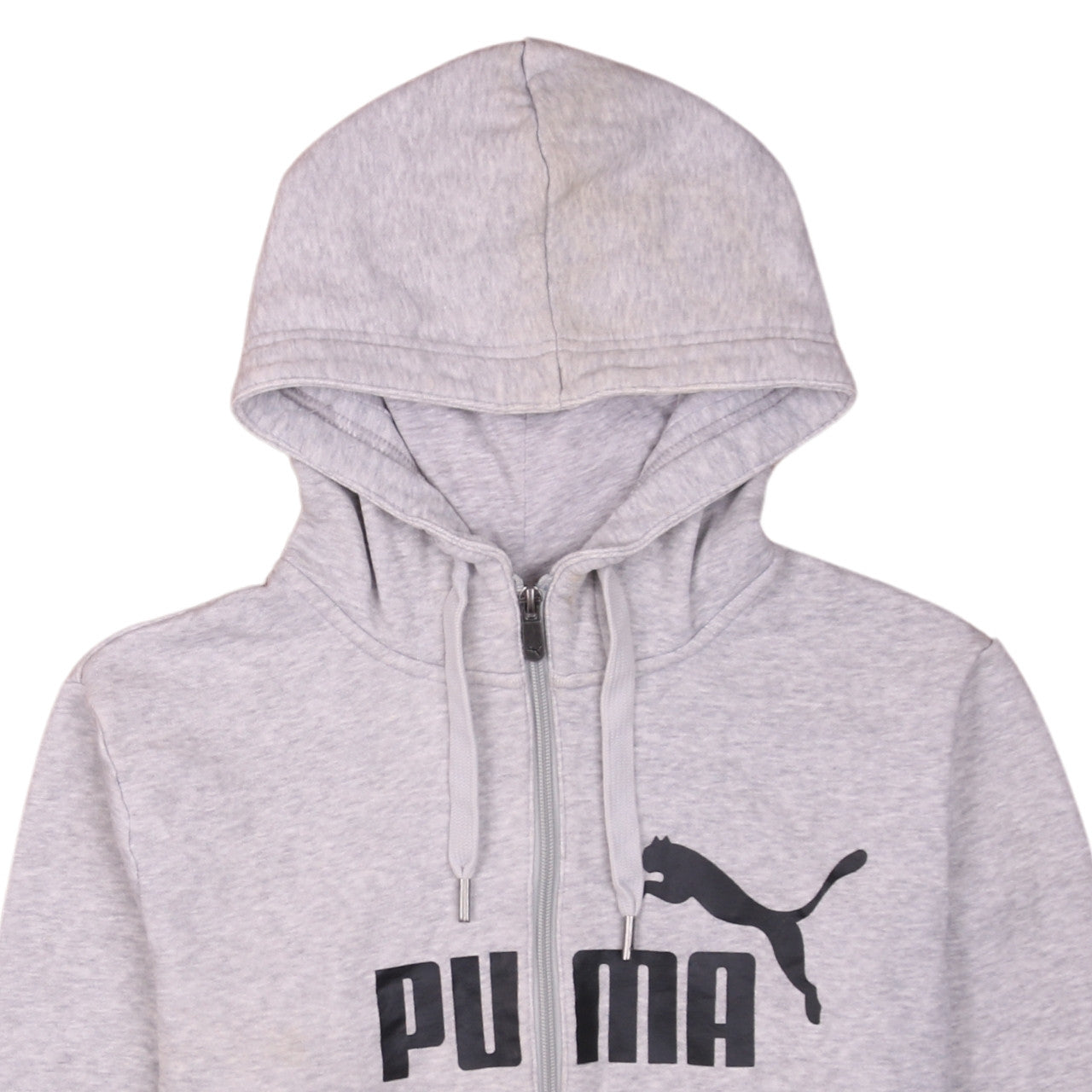 Puma Women's Grey Full Zip Hoodie Size 14 L Hooded Sweatshirt