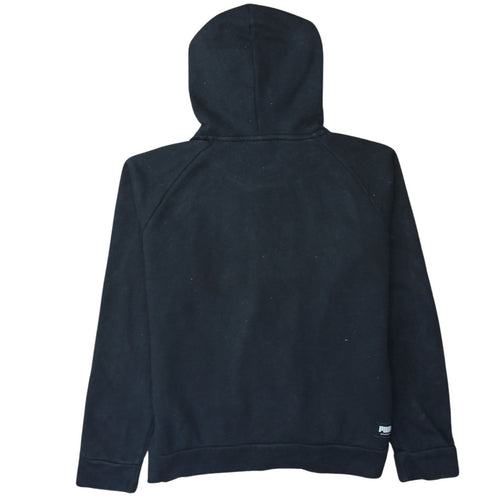 PUMA Men's Black Pullover Hoodie M Logo Fleece Sweatshirt