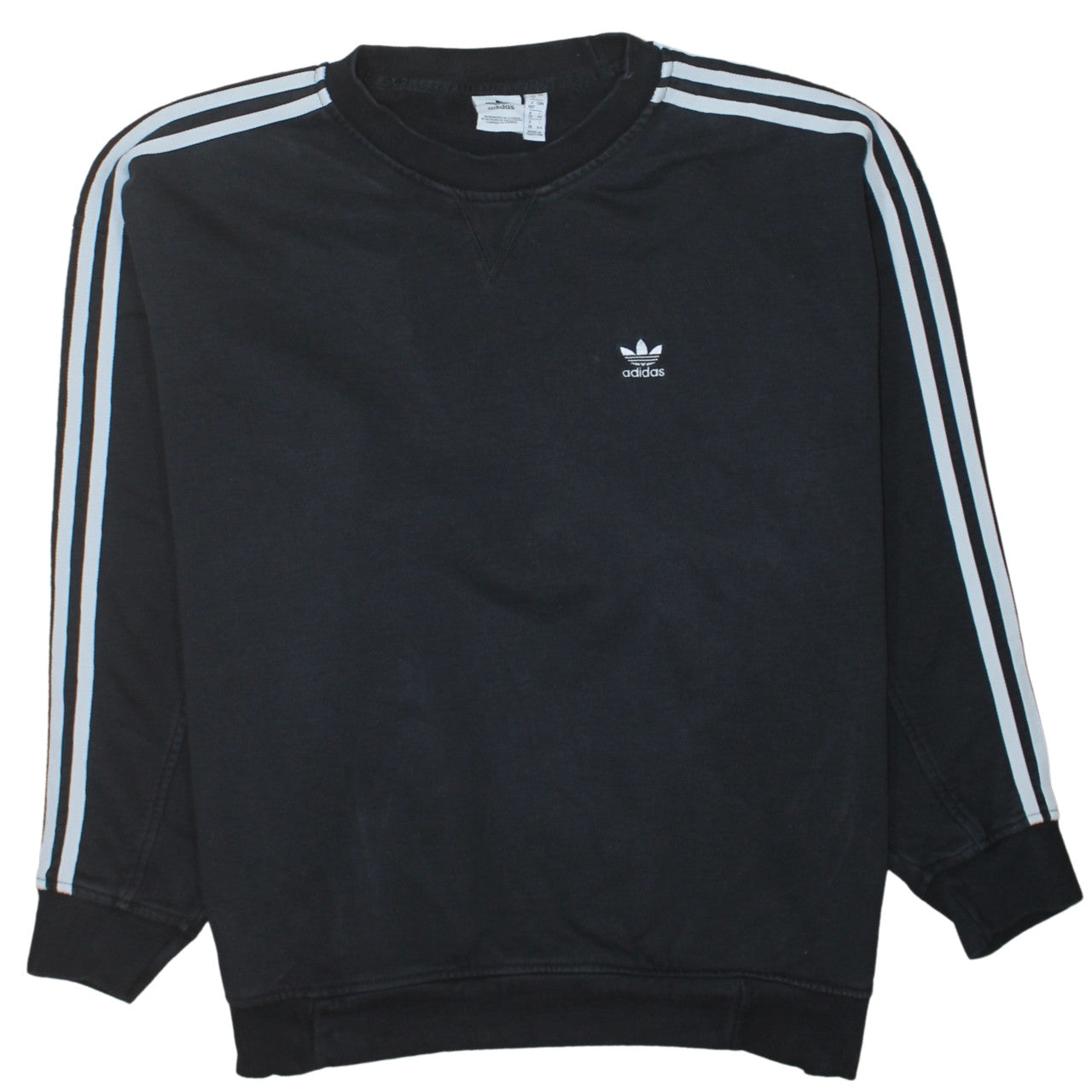 Adidas Women Black Size 12 Crew Neck Pullover Sweatshirt