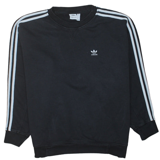 Adidas Women Black Size 12 Crew Neck Pullover Sweatshirt