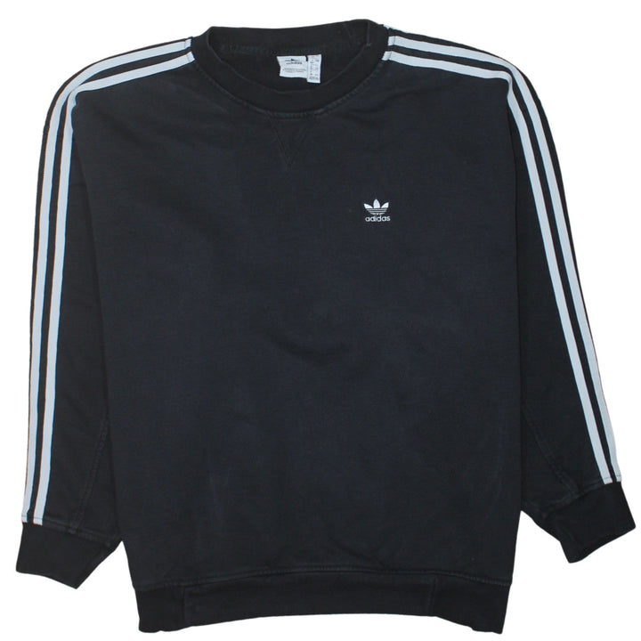Adidas Women Black Size 12 Crew Neck Pullover Sweatshirt