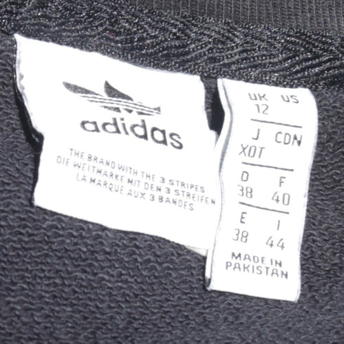 Adidas Women Black Size 12 Crew Neck Pullover Sweatshirt