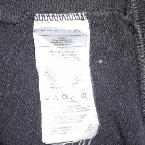 Adidas Women Black Size 12 Crew Neck Pullover Sweatshirt