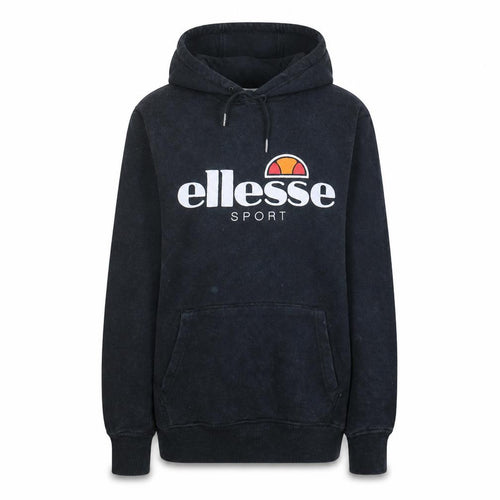 Ellesse Women Black UK 10 Pullover Hoodie Sport Logo Sweatshirt