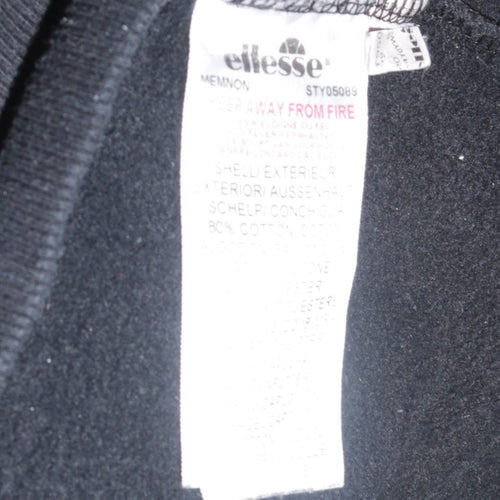 Ellesse Women Black UK 10 Pullover Hoodie Sport Logo Sweatshirt