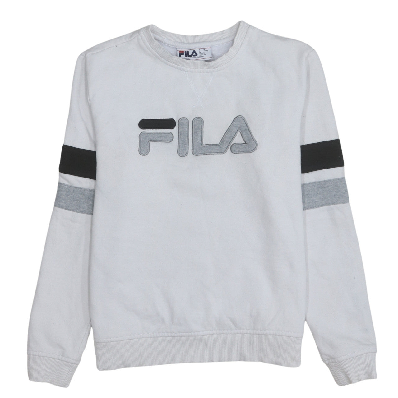 FILA Men’s White Logo Pullover Sweatshirt Size S