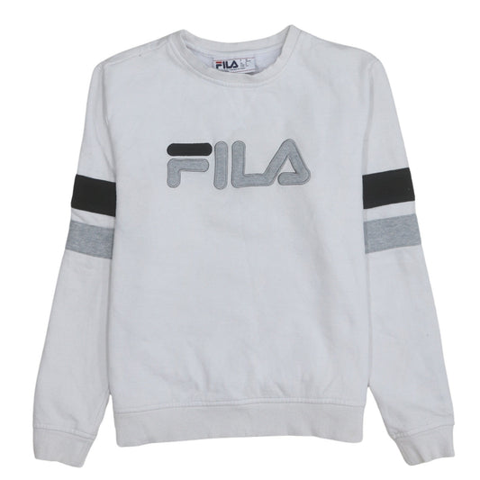 FILA Men’s White Logo Pullover Sweatshirt Size S