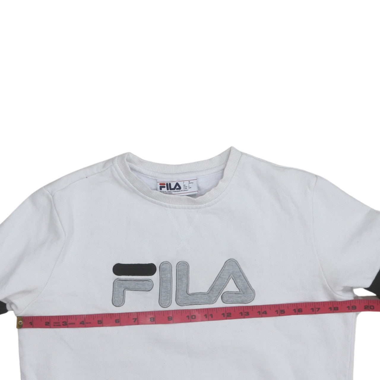FILA Men’s White Logo Pullover Sweatshirt Size S