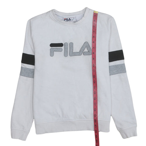 FILA Men’s White Logo Pullover Sweatshirt Size S