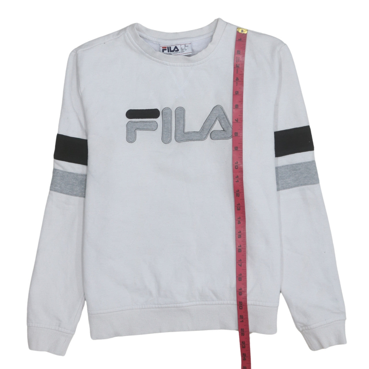 FILA Men’s White Logo Pullover Sweatshirt Size S