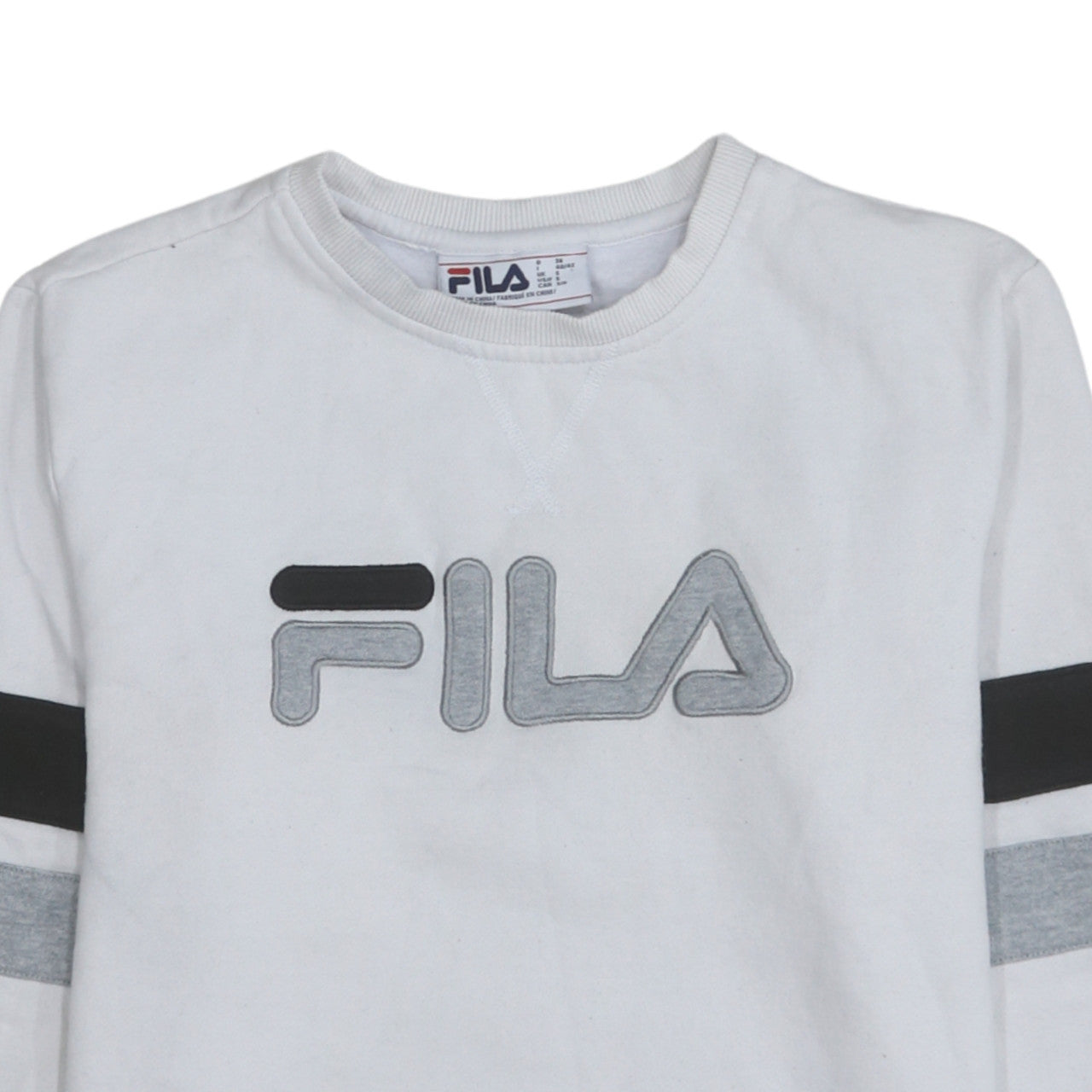 FILA Men’s White Logo Pullover Sweatshirt Size S